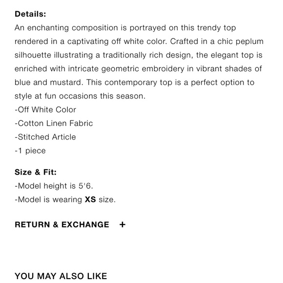 Cotton linen embroidered top NWT L - Picture 5 of 5